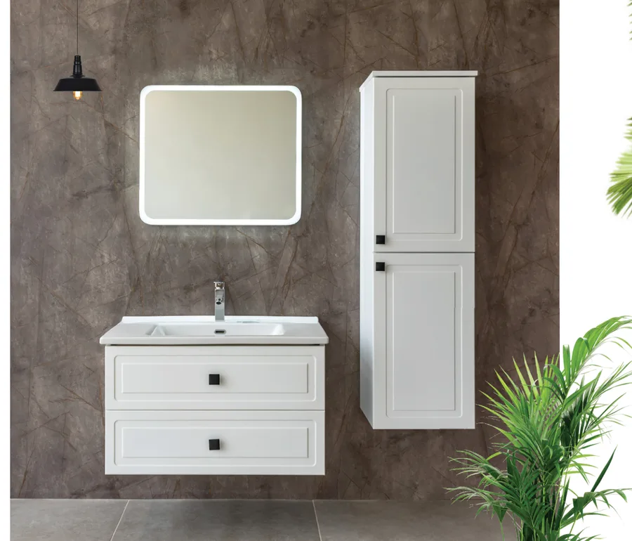 Fidda beyaz klasik banyo dolabı